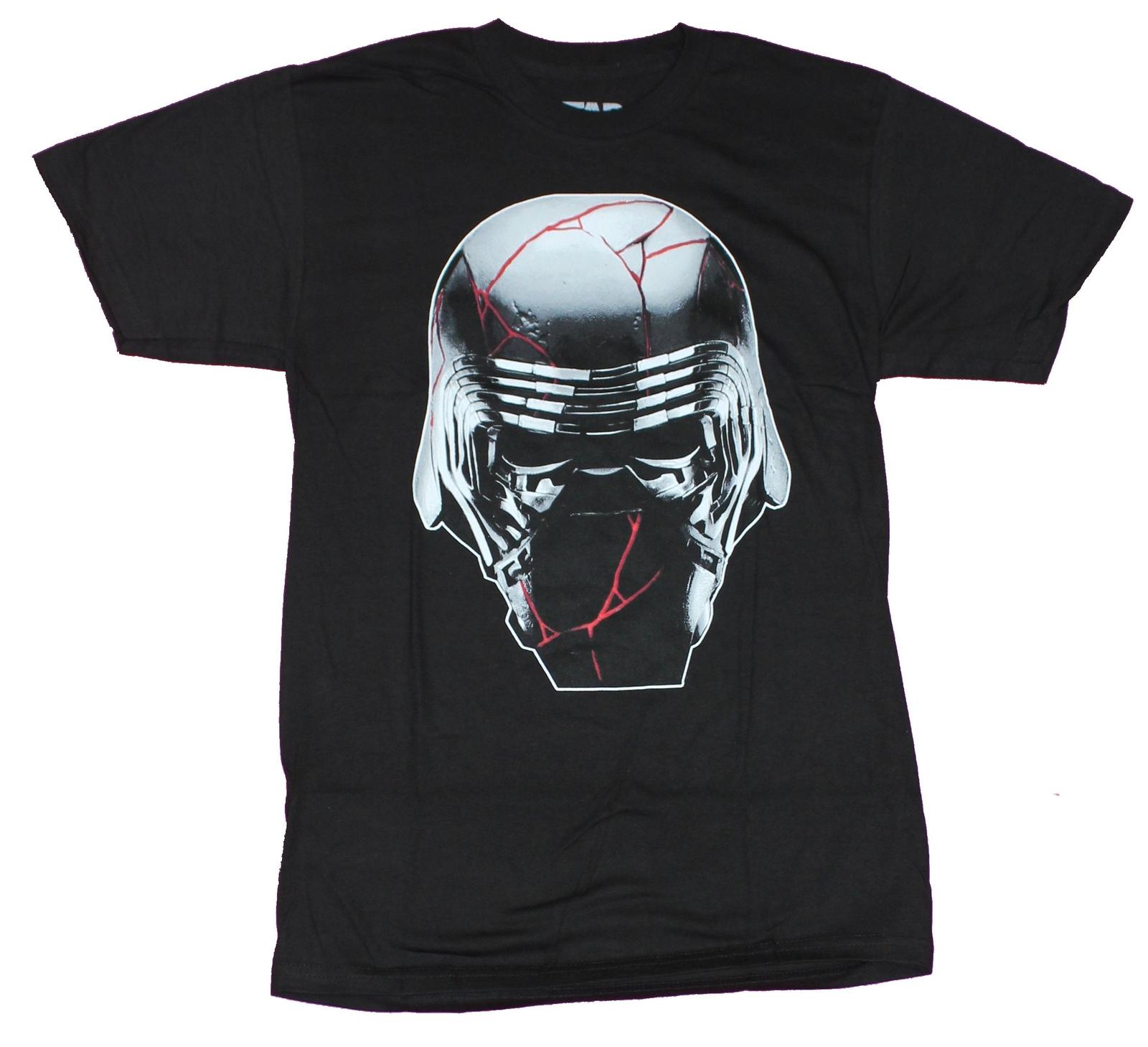 Star Wars Adult New T-Shirt - Kylo Ren Cracked And Repaired Mask Pic L