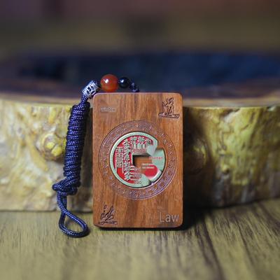 Lightning-Struck Jujube Wood Ghost Pendant: Handmade Crape Myrtle Amulet Charm