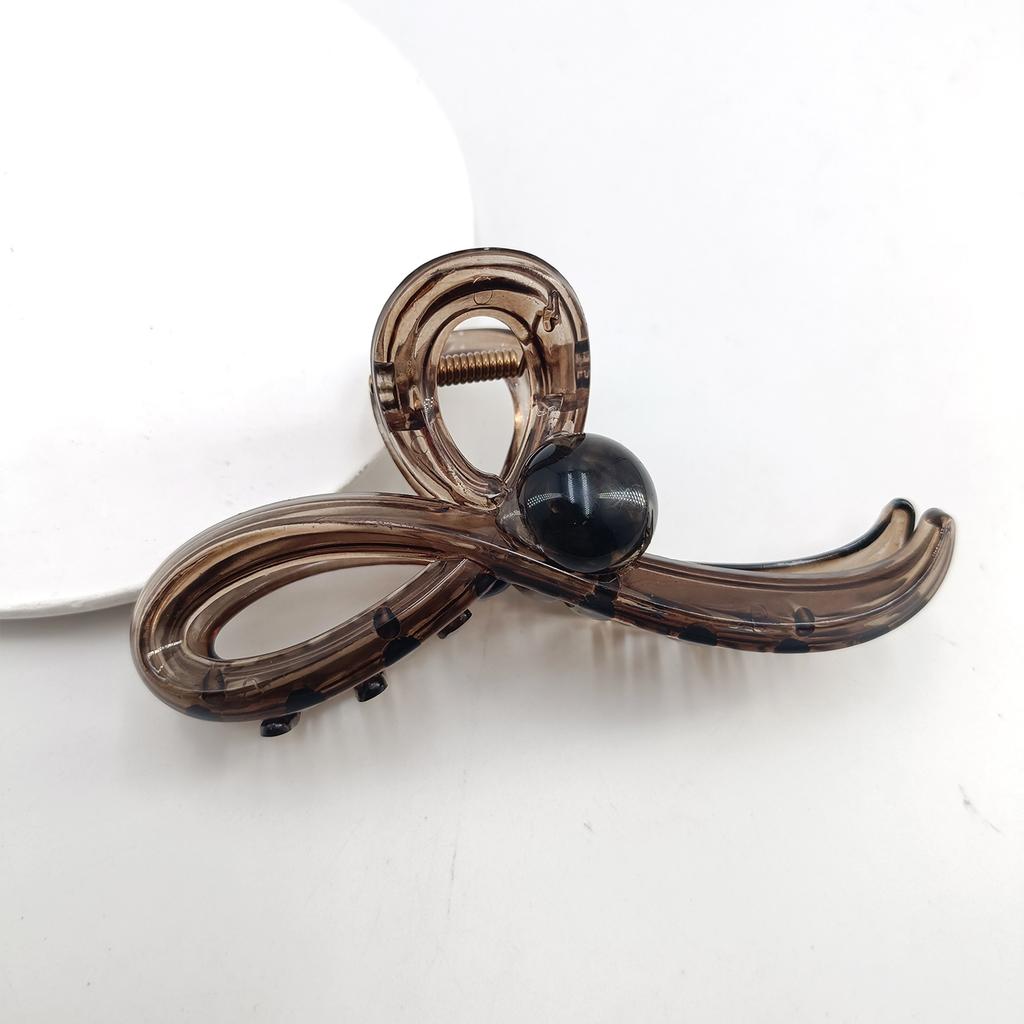 Retro Round Bead Claw Clip For Women Large Hair Volume Shark Clip Hair Clip Temperament Back Head Hair Clip Hair Clip Crab