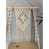 Muizz Macrame Wall Hanging Shelf, Wood & Cotton Rope, Ivory, Handcrafted Home Decor