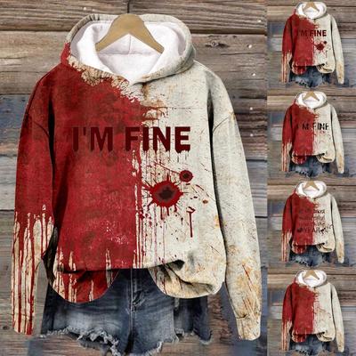 Moda wiosenno-jesienna Męska bluza z kapturem Krwawy graficzny nadruk 3D Bluzy z kapturem Casualowa bluza chłopięca Damska oversize Bluza odzież