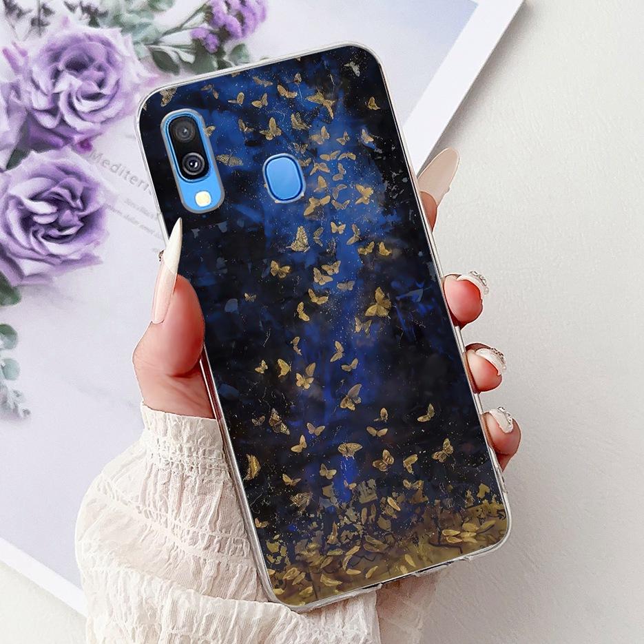 For Samsung Galaxy A40 Case SM-A405F Cute Cat Lion Painted Cover 5.9'' Soft Slim Phone Case For Samsung A40 A 40 GalaxyA40 Shell