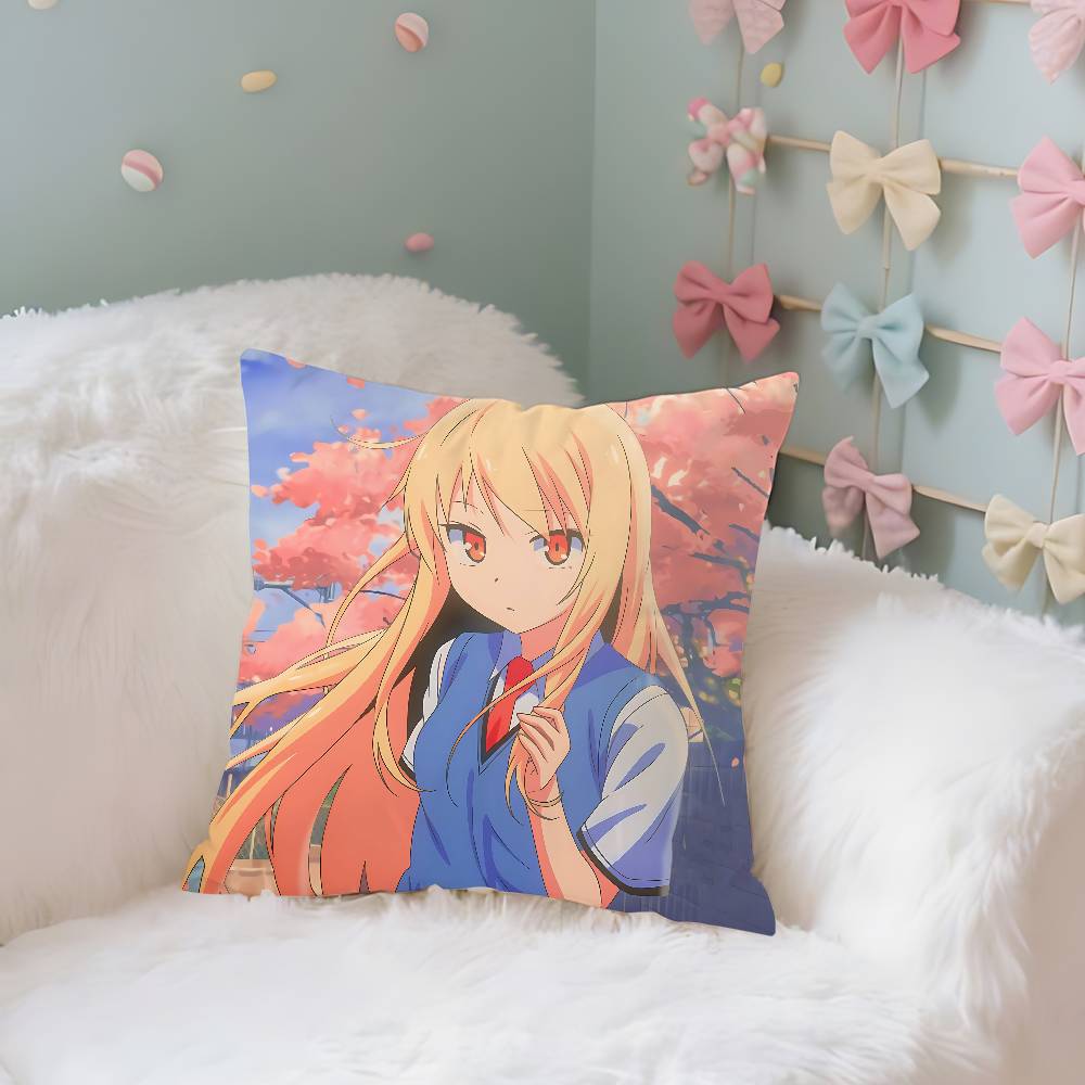 The Pet Girl Of Sakurasou Pillow Case Throw Pillow Cover Nordic Vintage Style Cushion Covers Home Living Room Sofa Couch Seat