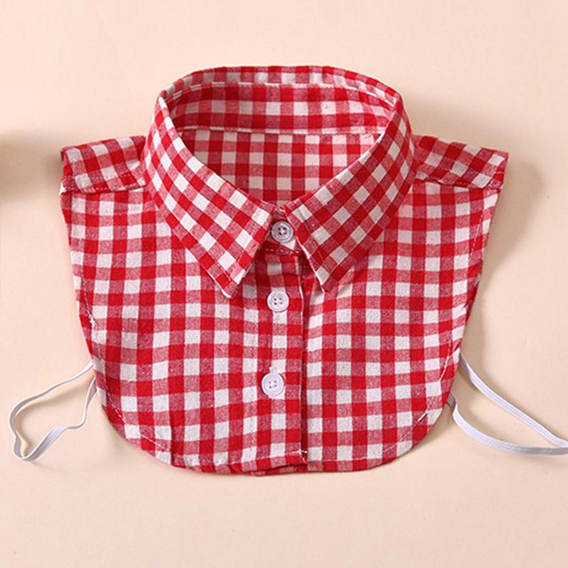 Perfect Match Stripe Fake Collar Shirt Children Print Collares Mujer Cotton Detachable Collar Choker Kids Boys Girls Removable Half Shirt