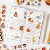 6 Pcs/Bag Cartoon Animal Scrapbooking DIY Material Creative Capybara Sticker Bag  Children's