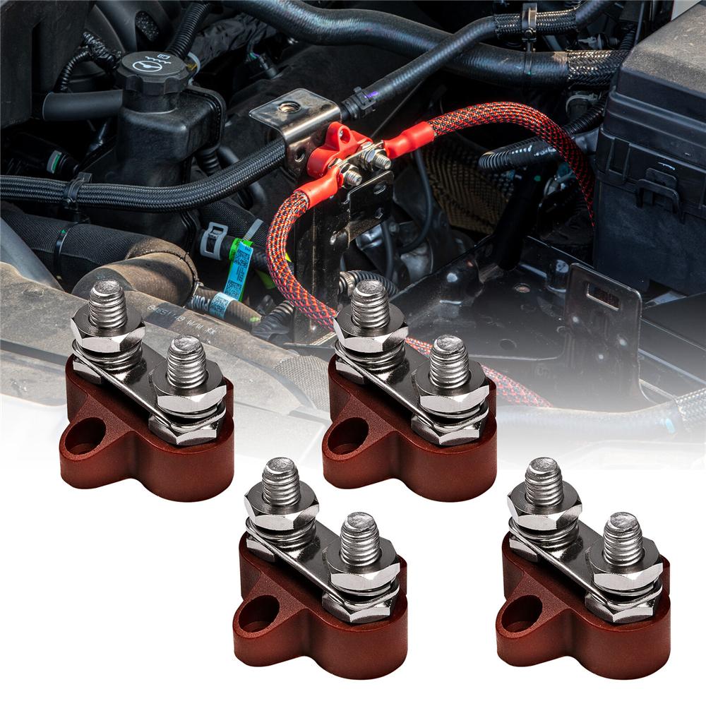 4stk isolert batteridistribusjonsterminal Stud Jumper Post Marine Car Bus Båt