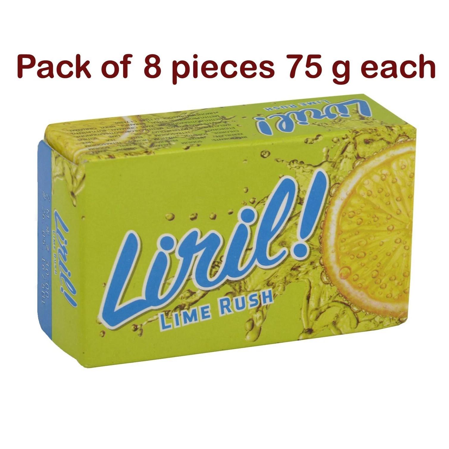 

8 X Liril Lime Soap Bar, Fresh & Clean Skin - 75 Gram