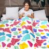 Colorful Spots Printed Blanket for Sofa Bed Travel Camping Living Room Office Conditioning Blanket for All Seasons Gifts