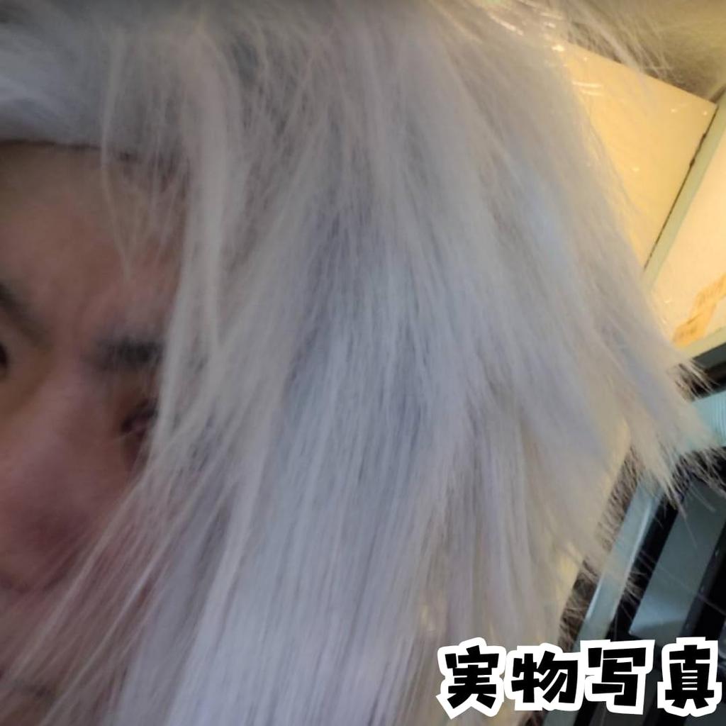 Toshiro Hitsugaya Wig from Bleach Cosplay Costume Prop, Heat Resistant, Adjustable Size, Made In Japan