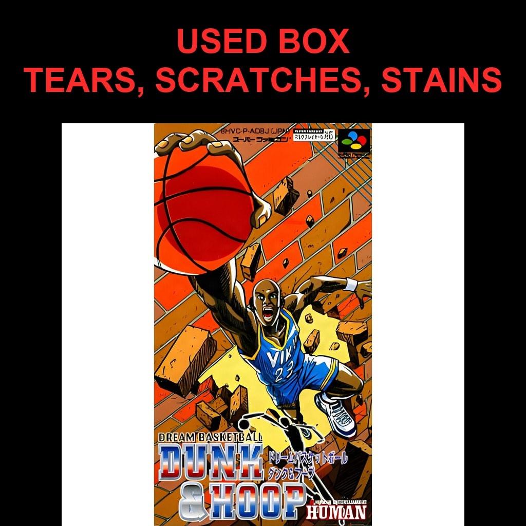 Used Dream Basketball - Dunk & Hoop SFC SNES Super Famicom SHVC-ADBJ Tested Working Nintendo Sports Human NTSC-J Super Nintendo Cartridge