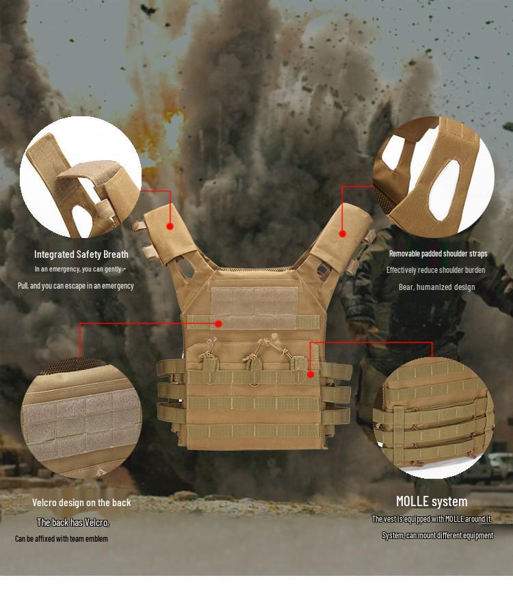 JPC Lightweight Tactical Cosplay Vest Military Outdoor Protective Gear