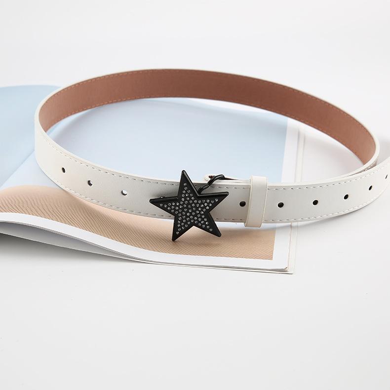 Belt And Versatile Slimming With Metal Buckle Belt Paired With Jeans Dress And