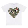 Cross-border American Trendy Brand Bestseller Heart-shaped Unisex 3D Printed Crew Neck Simple Casual Loose Short-sleeve T-shirt