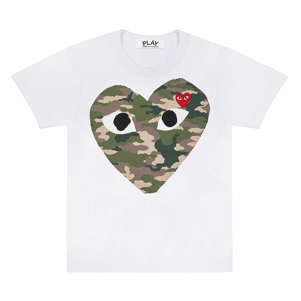 Cross-border American Trendy Brand Bestseller Heart-shaped Unisex 3D Printed Crew Neck Simple Casual Loose Short-sleeve T-shirt