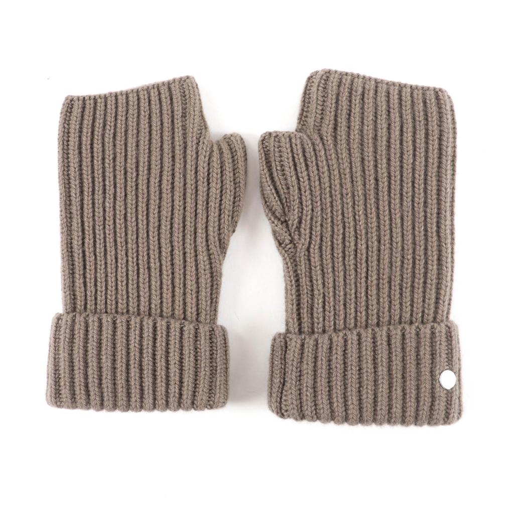 Excellent HERMES Gloves Filipa Brown Cashmere Women M H222033G Used