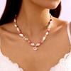 New Handmade Starfish Pendant Necklace for Women Bohemian Conch Beaded Choker Necklace Girls Spring Summer Beach Jewelry Gift