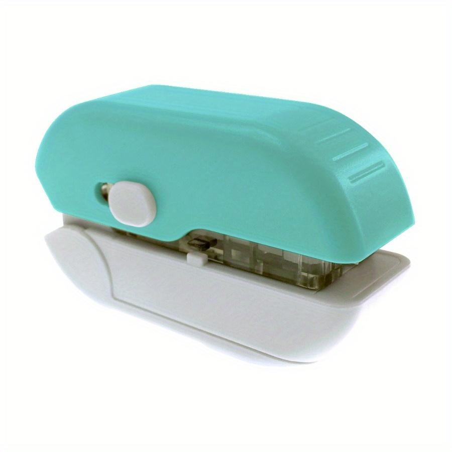 

1PC 3-in-1 Creative Stapler Mini Portable Press Labor Saving Multi-function Needle-free Stapler Hole Punch Letter Opener синий