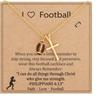 Unisex Fashion Necklace with Sports Ball Crucifix Pendant Basketball Volleyball Softball Adjustable Lightweight Copper