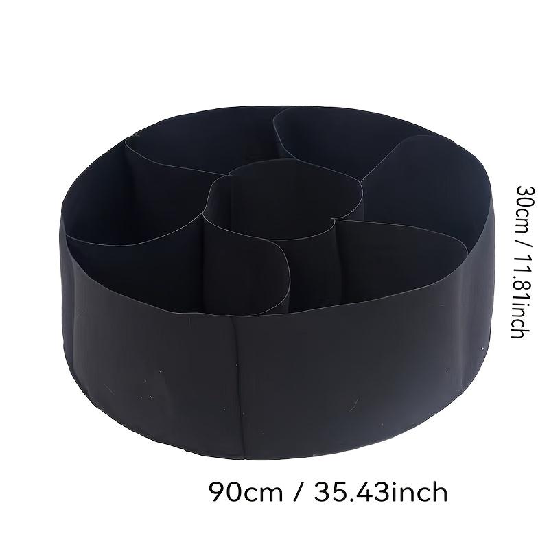 1pc Large 7-Compartment Planting Bag,Round Felt Fabric Raised Garden Bed with Grid Pattern, Lightweight Portable Indoor/Outdoor Planter for Vegetables