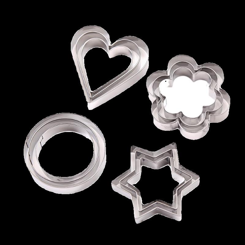 ZISIZ Christmas Stainless Steel Cookie Cutter Set