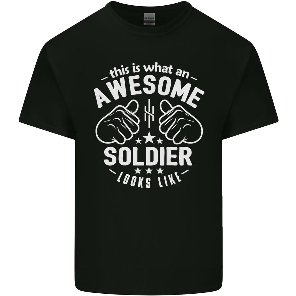This Is What an Awesome Soldier Looks Like Mens Light Cotton T-Shirt Unisex T-Shirt L