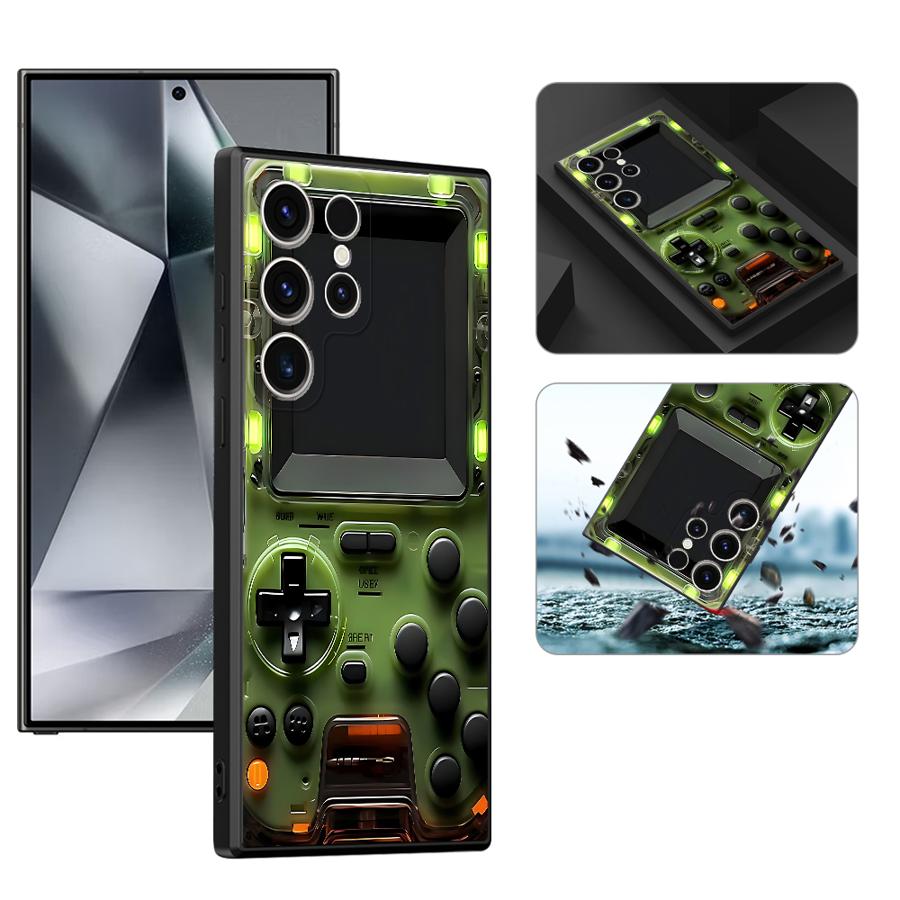 Game Machine Pattern Case for Samsung Galaxy S24 S25 Ultra S21+ S24Ultra S22 Plus S21 S23 FE S20 FE Soft Shell