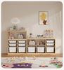 Children's Solid Wood Toy & Book Storage Shelf and Cabinet