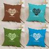 Creative Love Letters Cushion Cover Silky Short Plush DoubleSided Printed Pillow Case for Sofa All Seasons Home Decor Gift