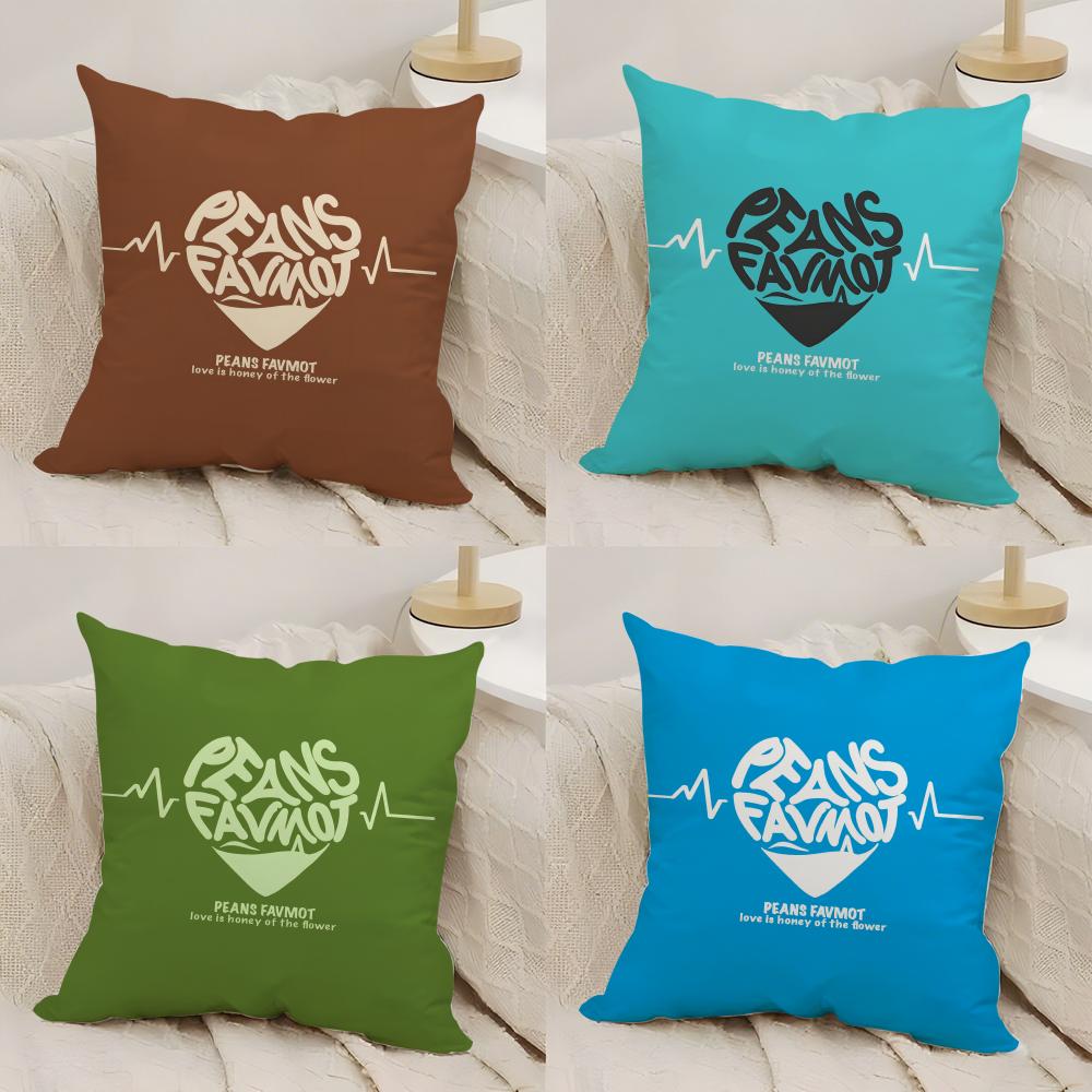 Creative Love Letters Cushion Cover Silky Short Plush DoubleSided Printed Pillow Case for Sofa All Seasons Home Decor Gift