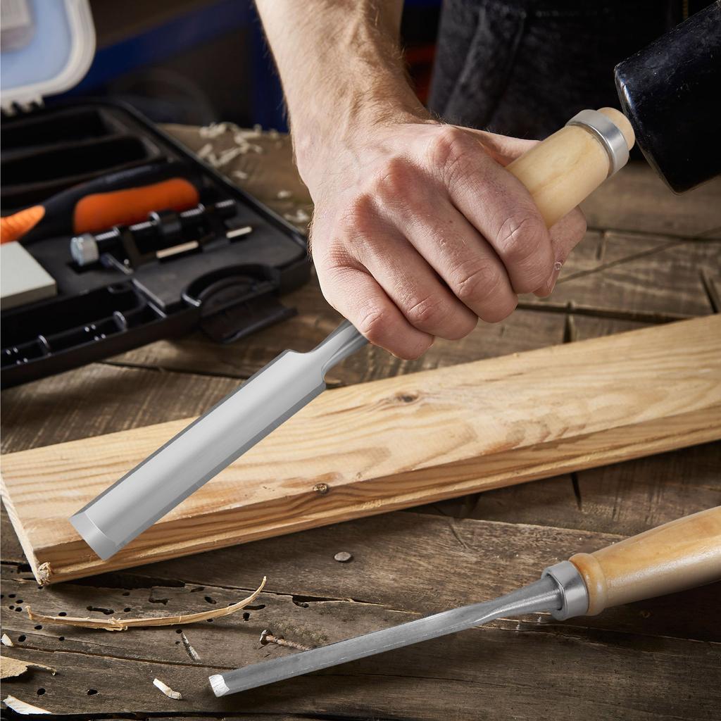 4Pcs Wood Chisel Tool Sets Woodworking Carving Chisel Kit with Premium Wooden Case for Carpenter Woodcut Carving Knife