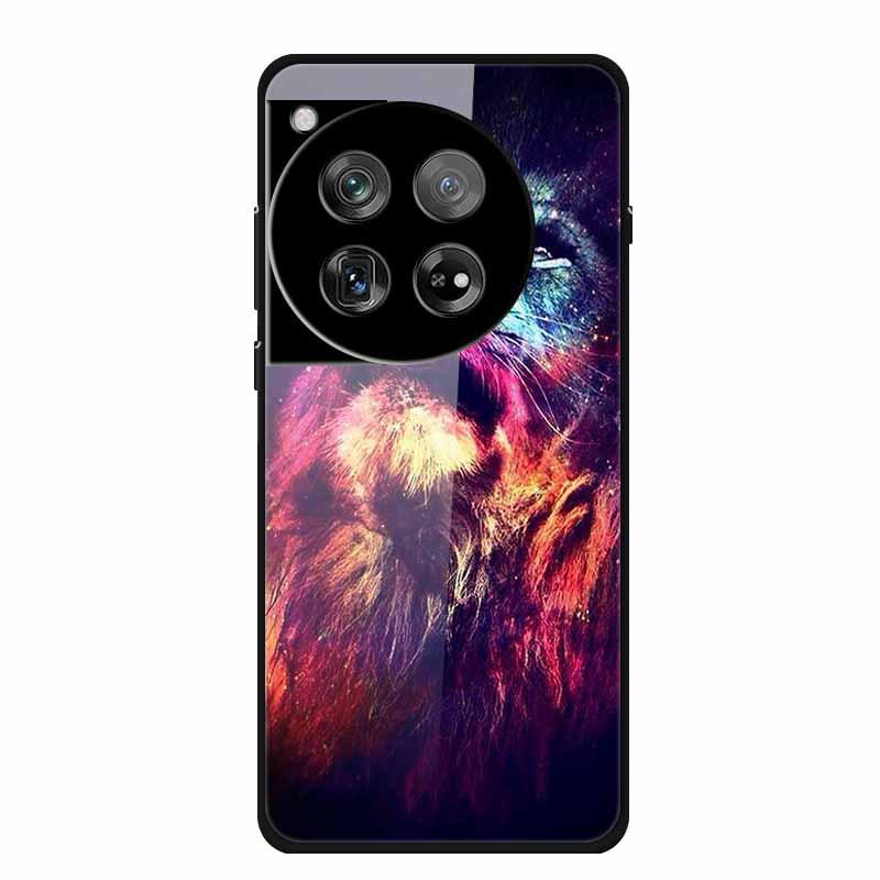 Personalized Seven-Colored Tempered Glass Phone Case for OnePlus 12 - Unisex