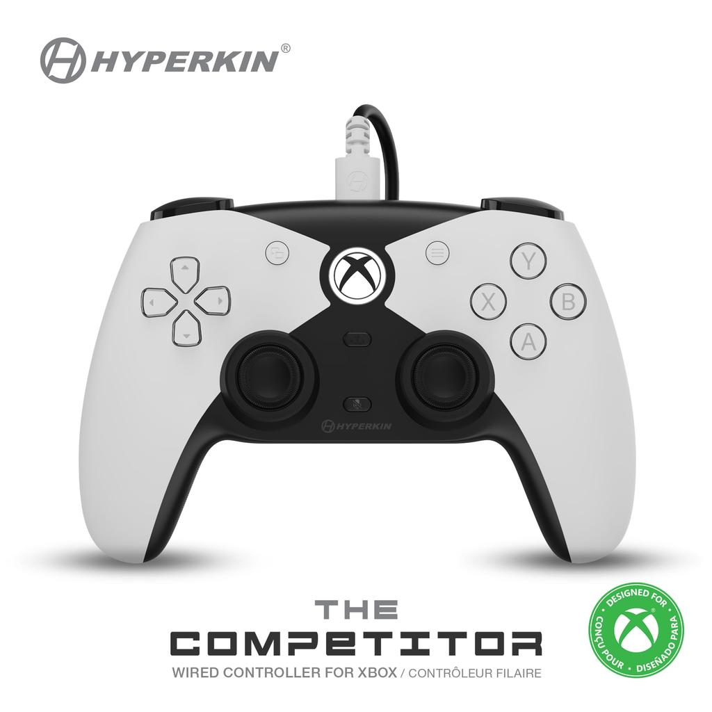 HYPERKIN The Competitor Wired Controller White For Xbox Series X Hall Back Impulse Triggers S/One Effect, Buttons,