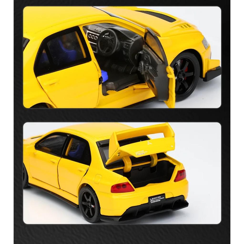 1/32 Mitsubishi Lancer Evolution EVO IX 9 Alloy Sports Car Model Diecast Metal Race Vehicles Car Model Sound Light Kids Toy Gift