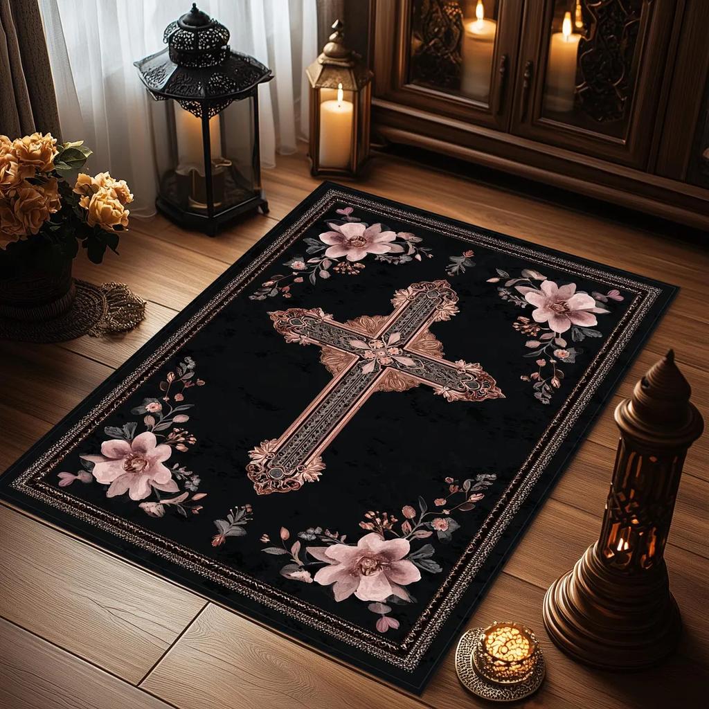 Christlicher Gebetsteppich Traditioneller Abstrakter Teppich Heimdeko Teppich Moderner Beliebter Teppich