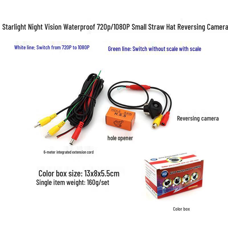 

OLOMM Small Straw Hat 1080P AHD Backup Camera