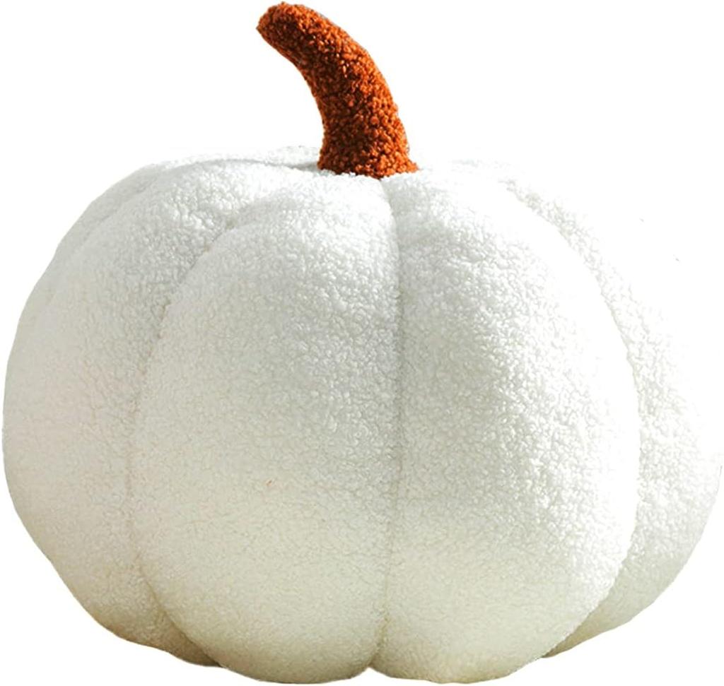 3D Simulated Pumpkin Pillow Plush Pillow Sofa Cushion (7.8inch, Olive)