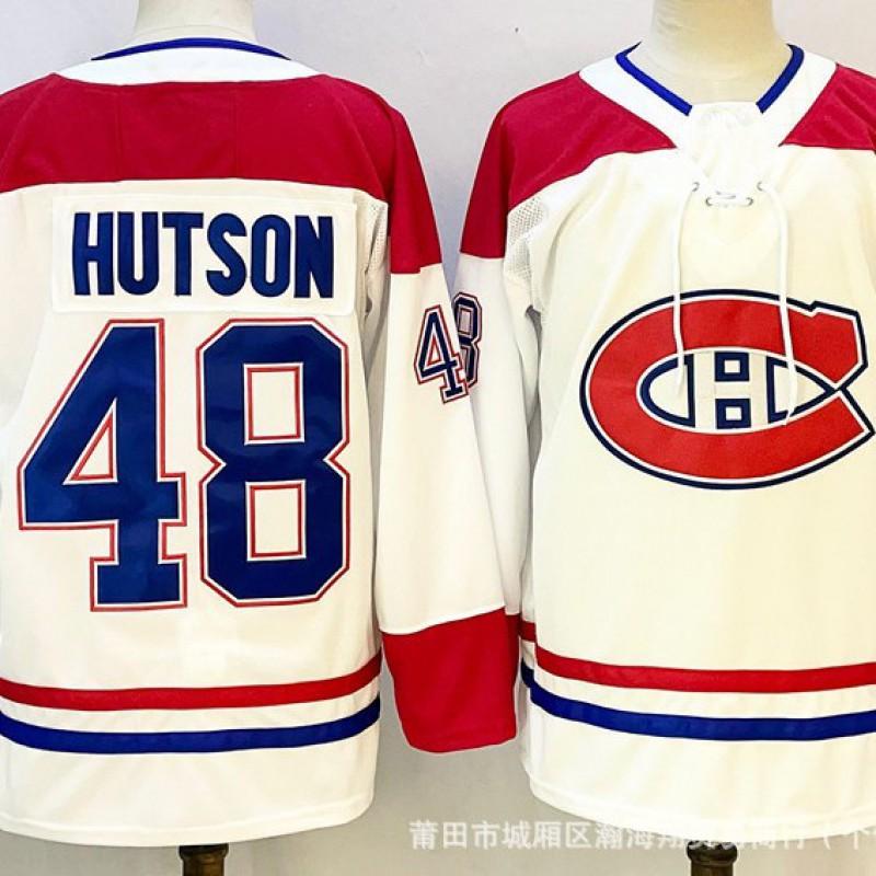 Mens Ice Hockey Jersey Canada Team 48 Hutson Embroidered Performance Sportswear Adult Fall Season