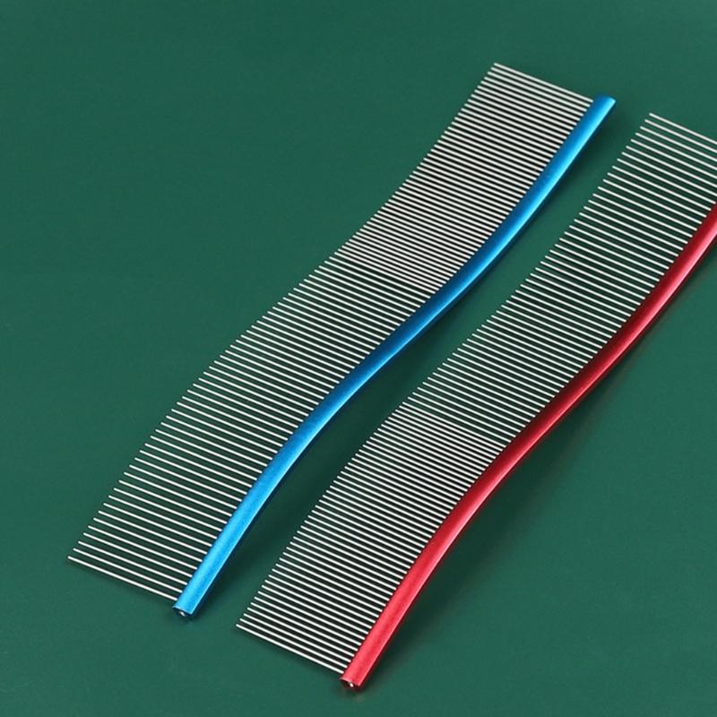 Pet Deshedding Comb for Dogs Cats Easy Use Stainless Steel Hair Comb for Pet Shedding Hair Curved Comb for Pet Grooming