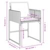 11 Piece Garden Dining Set with Cushions Gray Poly Rattan