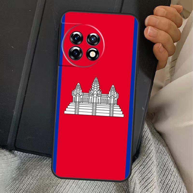 

Cambodia Flag Case For OnePlus 13T 10T 8T 10R 12R 13R 15 13 12 11 10 9 Nord CE 5 2 3 4 Lite N20 N30 Cover OnePlus 8T