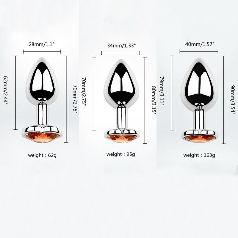 3 bucăți/set de jucării anale din metal pentru femei, produse sexuale pentru adulți, bărbați, plug anal din oțel inoxidabil, jucărie sexuală, jucării anale