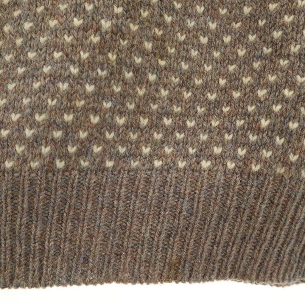 80s Vintage Made in USA Long sleeve Mock Neck Birdseye knit L gray Men's Used