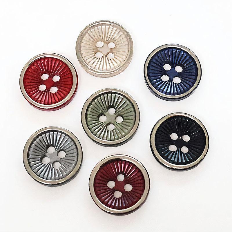 Resin Button Shirt, Thin Edge Four-Eye Buttons, Children'S Buttons, High-End Cardigan, Sweater Buttons.