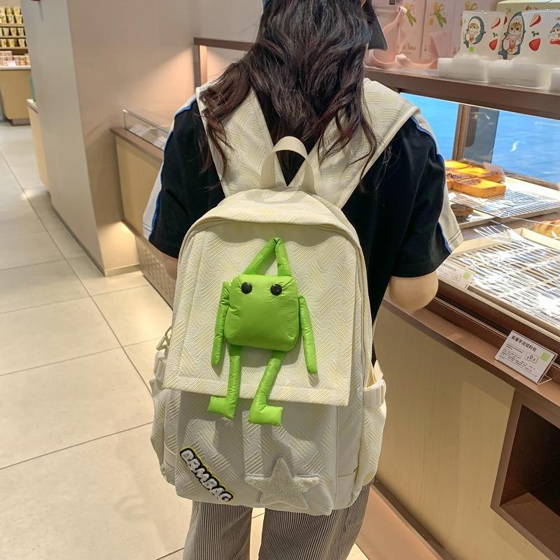 New Fashion Backpack Large Capacity Junior High School Student Schoolbag Female College Student Personality Girl Backpack Tide