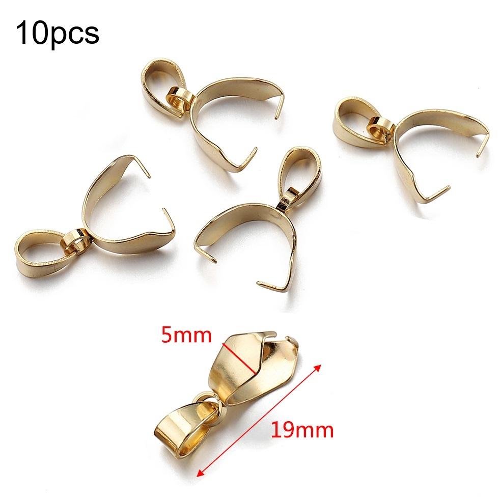 5 Stück 10 Stück Edelstahl-Anhänger-Klemmclip-Verschlusshaken für DIY-Halsketten-Schmuckherstellungsmaterial