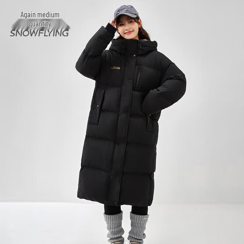 

SNOWFLYING Women s 2025 Mid-length Hooded Down Jacket M