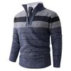 Autumn/Winter Men's Trendy Knit Half-Zip Sweater - European and American Style