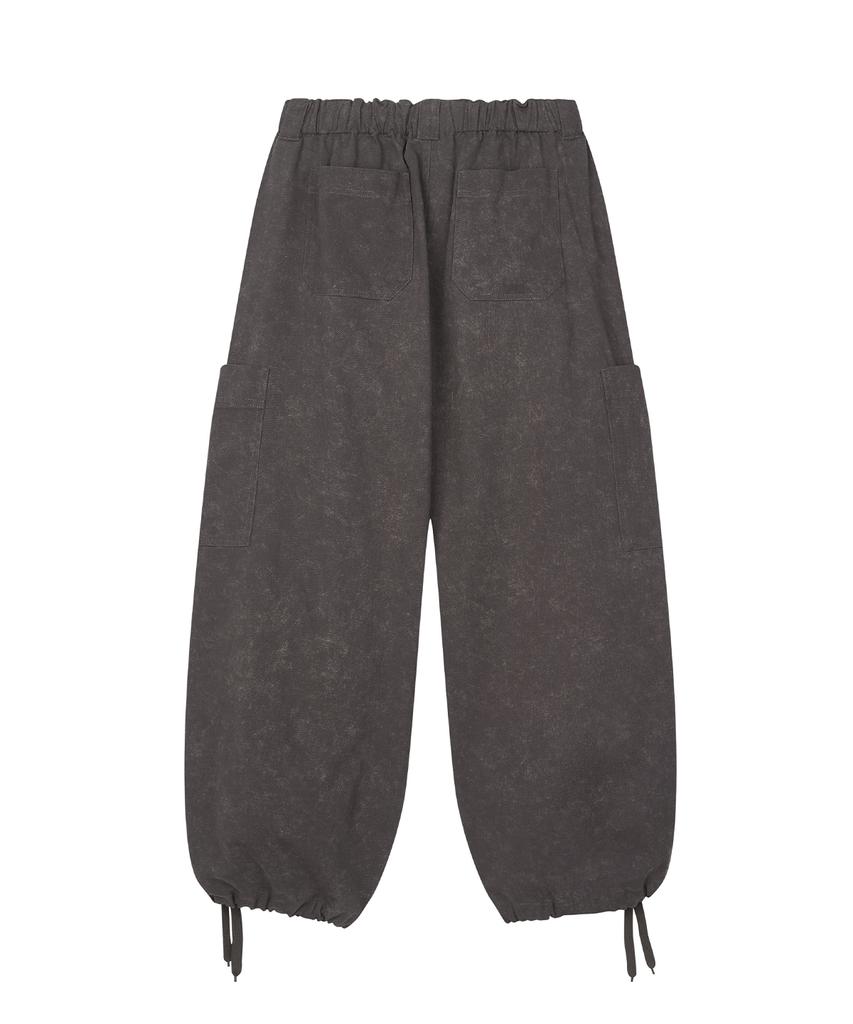 Saendeulig Wide Cargo Cotton Pants_Brown