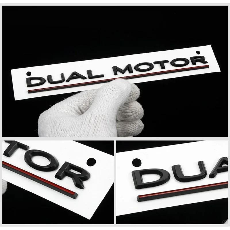 Car Sticker For Tesla Model 3 Y Juniper Highland 2020-2026 2025 Hot DUAL MOTOR Underlined Letters Emblem for TESLA Model 3 Y S X