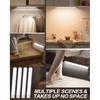 4pcs LED Motion Sensor Light Bar Magnetic Under Cabinet Sensor Light,Cool White/Warm Light Indoor Night Light for Kitchen,Stair
